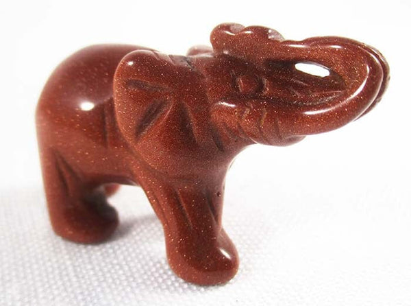Red Goldstone Mini Elephant - 2