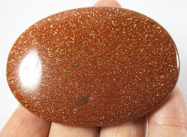 Red Goldstone Palm Stone - 2