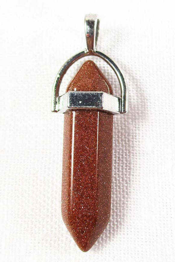 Red Goldstone Point Pendant | Crystal Jewellery | Point Pendants