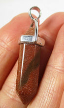 Red Goldstone Crystal Point Pendant | Crystal Jewellery | Point Pendants
