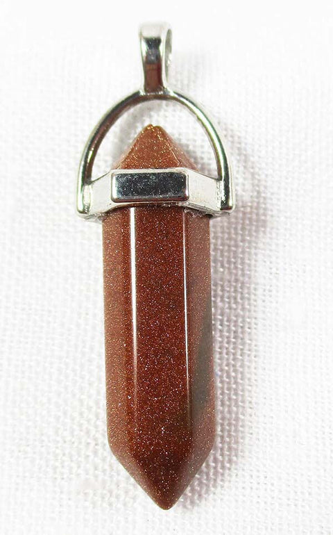 Red Goldstone Point Pendant Crystal Jewellery > Point Pendants