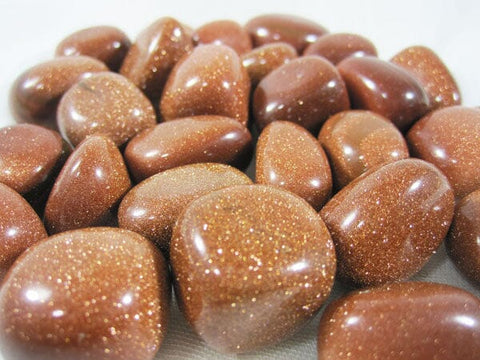 Red Goldstone Tumblestones (x3) Cut & Polished Crystals > Polished Crystal Tumble Stones