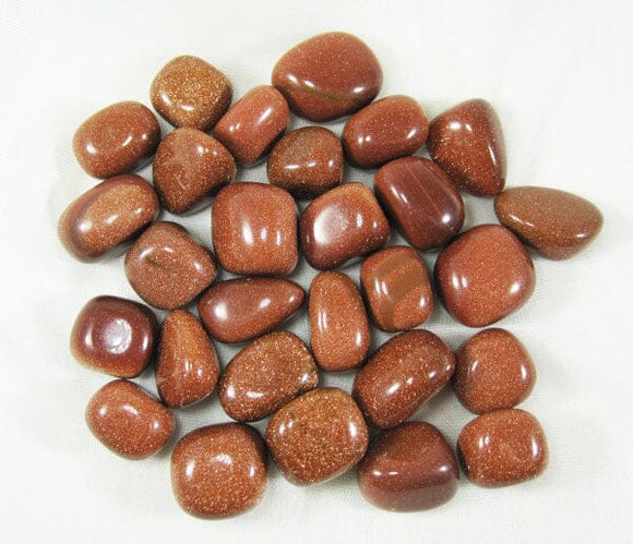 Red Goldstone Healing Crystal Tumblestones (x3) | Cut & Polished Crystals | Polished Crystal Tumble Stones