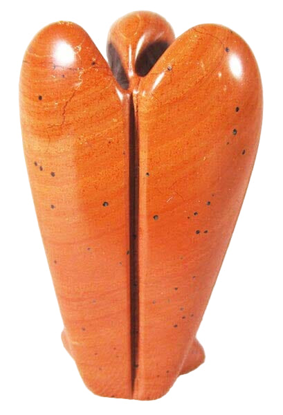 Red Jasper Guardian Angel (Large) | Crystal Carvings | Crystal Angels