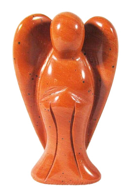 Red Jasper Guardian Angel (Large) | Crystal Carvings | Crystal Angels