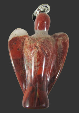 Red Jasper Guardian Angel Pendant | Crystal Jewellery | Angel Pendants