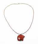Red Jasper Bear Necklace - 1