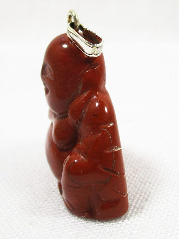 Red Jasper Stone Buddha Pendant | Crystal Jewellery | Crystal Pendants