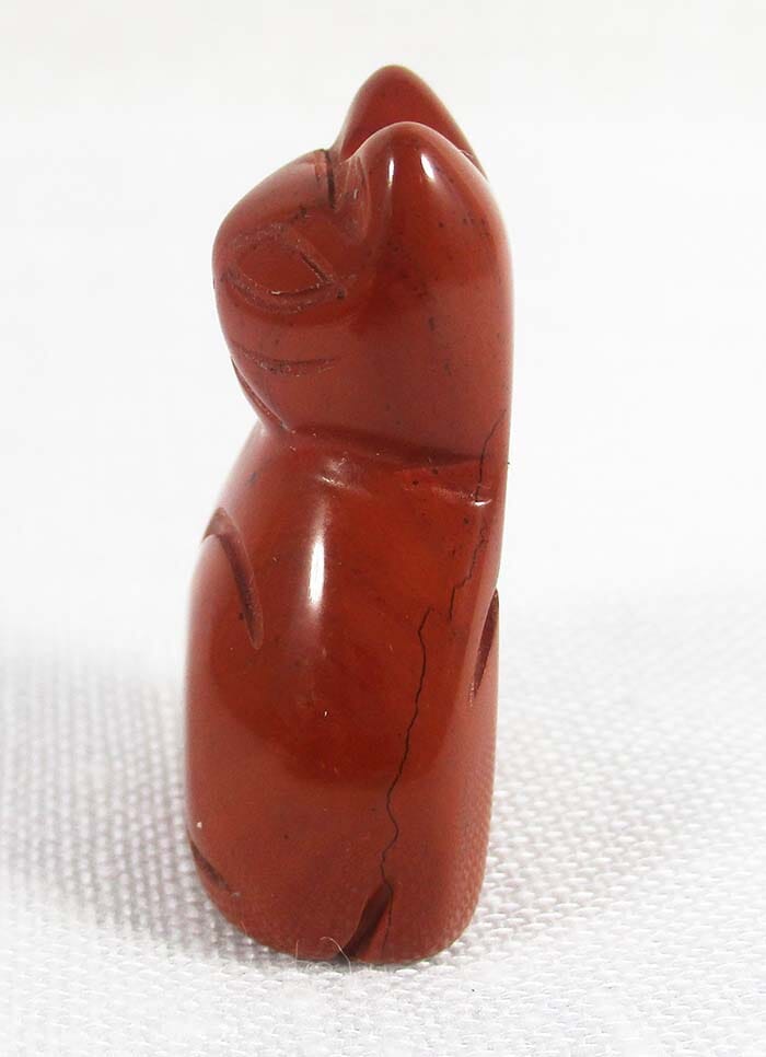Red Jasper Cat (Small) - Crystal Carvings > Carved Crystal Animals