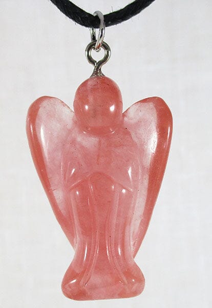 Red Quartz Angel Pendant - Crystal Jewellery > Angel Pendants