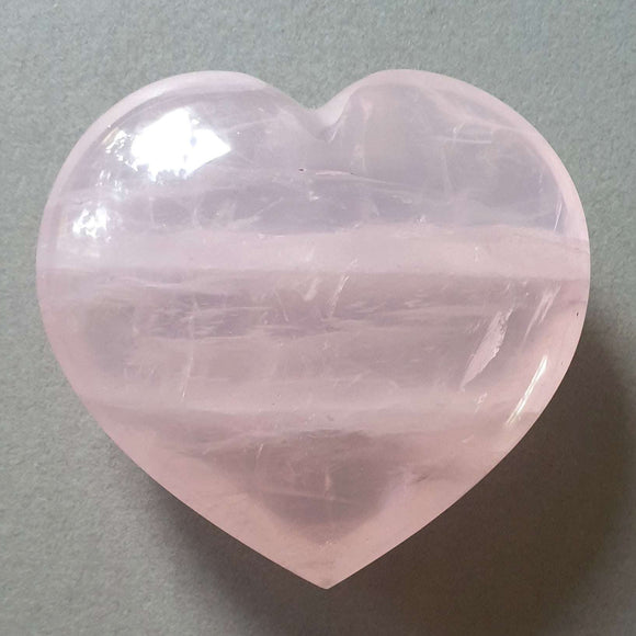 Rose Quartz Heart (Large) | Crystal Carvings | Polished Crystal Hearts