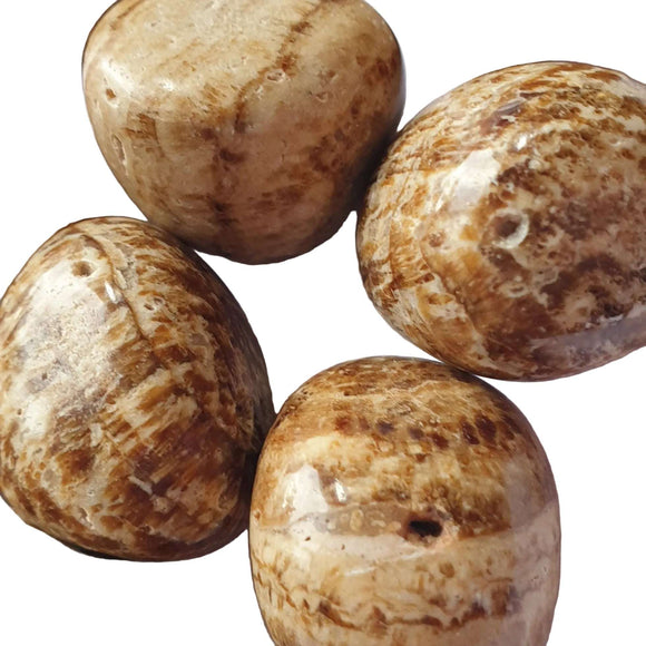 Aragonite Tumble Stone (x1) | Cut & Polished Crystals | Polished Crystal Tumble Stones