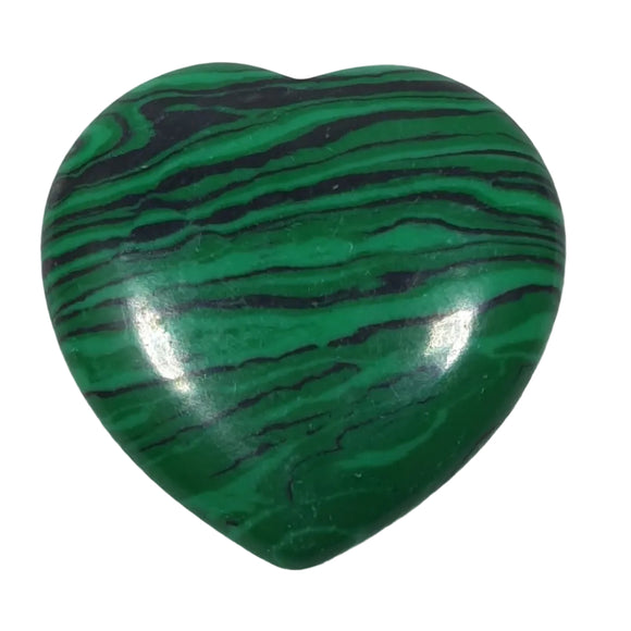 Mini RECONSTITUTED Malachite Heart | Crystal Carvings | Polished Crystal Hearts