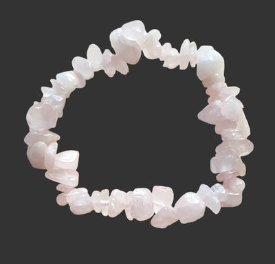 Rose Quartz Chip Bracelet | Crystal Jewellery | Gemstone Bracelets