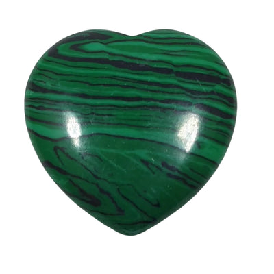 Mini RECONSTITUTED Malachite Heart | Crystal Carvings | Polished Crystal Hearts