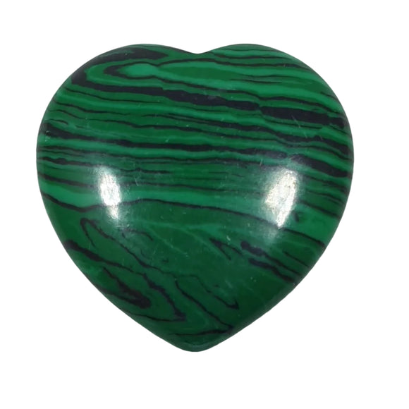 Mini RECONSTITUTED Malachite Heart | Crystal Carvings | Polished Crystal Hearts