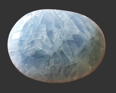 Blue Calcite Palm Stone