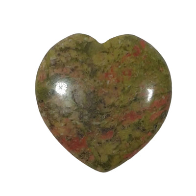 Mini Unakite Heart | Crystal Carvings | Polished Crystal Hearts