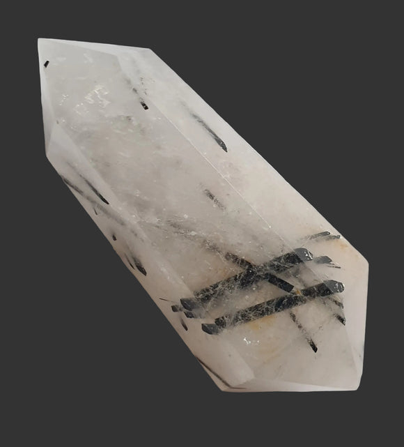 Tourmalinated Quartz Double Terminated Wand | Dowsing | Crystal Healing Wands