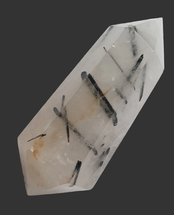 Tourmalinated Quartz Double Terminated Wand | Dowsing | Crystal Healing Wands