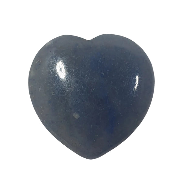 Mini Blue Quartz Heart | Crystal Carvings | Polished Crystal Hearts