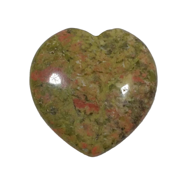 Mini Unakite Heart | Crystal Carvings | Polished Crystal Hearts
