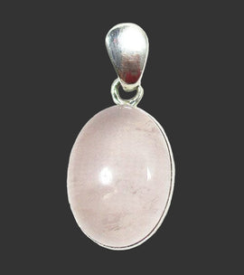 Rose Quartz Healing Crystal Oval Pendant (Smallish) | Crystal Jewellery | Crystal Pendants