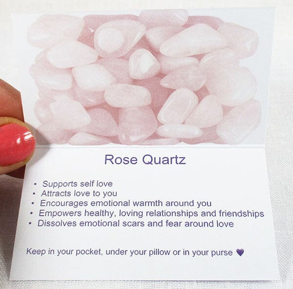 Rose Quartz Healing Crystals Properties Card Only | Books & Greeting Cards
