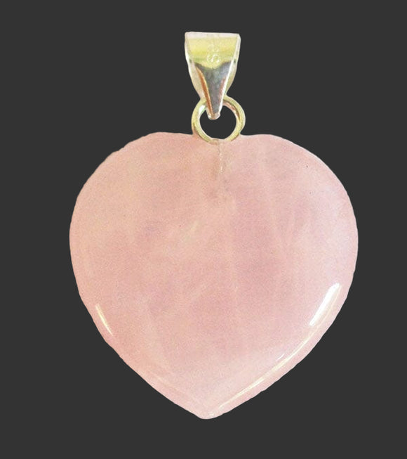 Rose Quartz Crystal Heart Pendant (Small) | Crystal Jewellery | Crystal Pendants