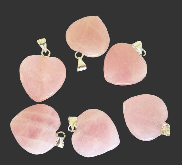 Rose Quartz Crystal Heart Pendant (Small) | Crystal Jewellery | Crystal Pendants