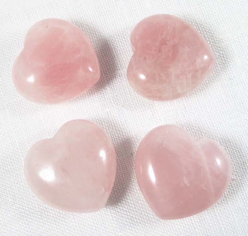 Rose Quartz Heart x1 (Small) - Crystal Carvings > Polished Crystal Hearts