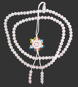 Rose Quartz Mala Beads | Crystal Jewellery | Crystal Necklaces