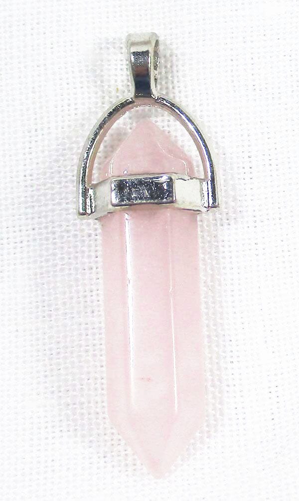 Rose Quartz Point Pendant - Crystal Jewellery > Point Pendants