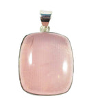 Rose Quartz Rectangular Pendant | Crystal Jewellery | Crystal Pendants