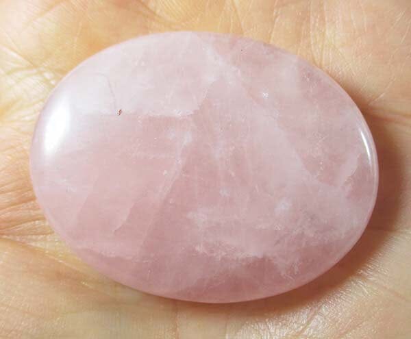 Rose Quartz Thumb Stone - 2