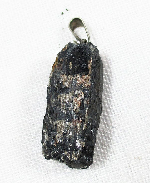 Rough Black Tourmaline Pendant (Small) Crystal Jewellery > Crystal Pendants
