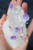 Rough Quartz Points With Amethyst Flowers | Cut & Polished Crystals | Crystal Obelisks & Natural Points