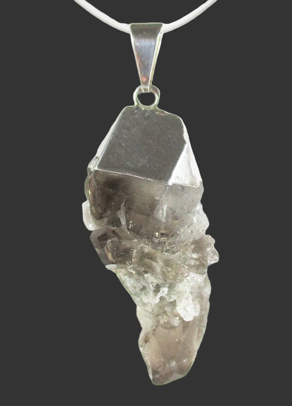 Rough Smoky Quartz Crystal Cluster Pendant (Sm) | Crystal Jewellery | Crystal Pendants