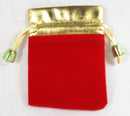 Scarlet and Gold Velvet Pouch | Gift Boxes & Pouches