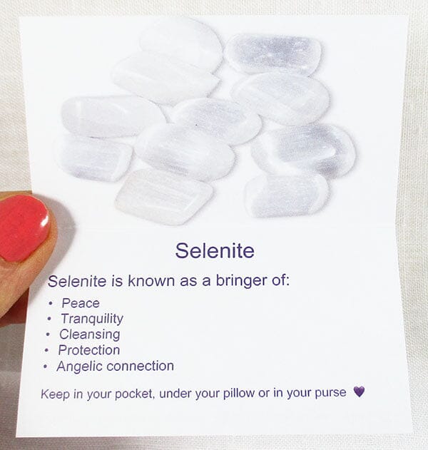 Selenite Healing Crystals Properties Card Only - Others > Books & Greeting Cards