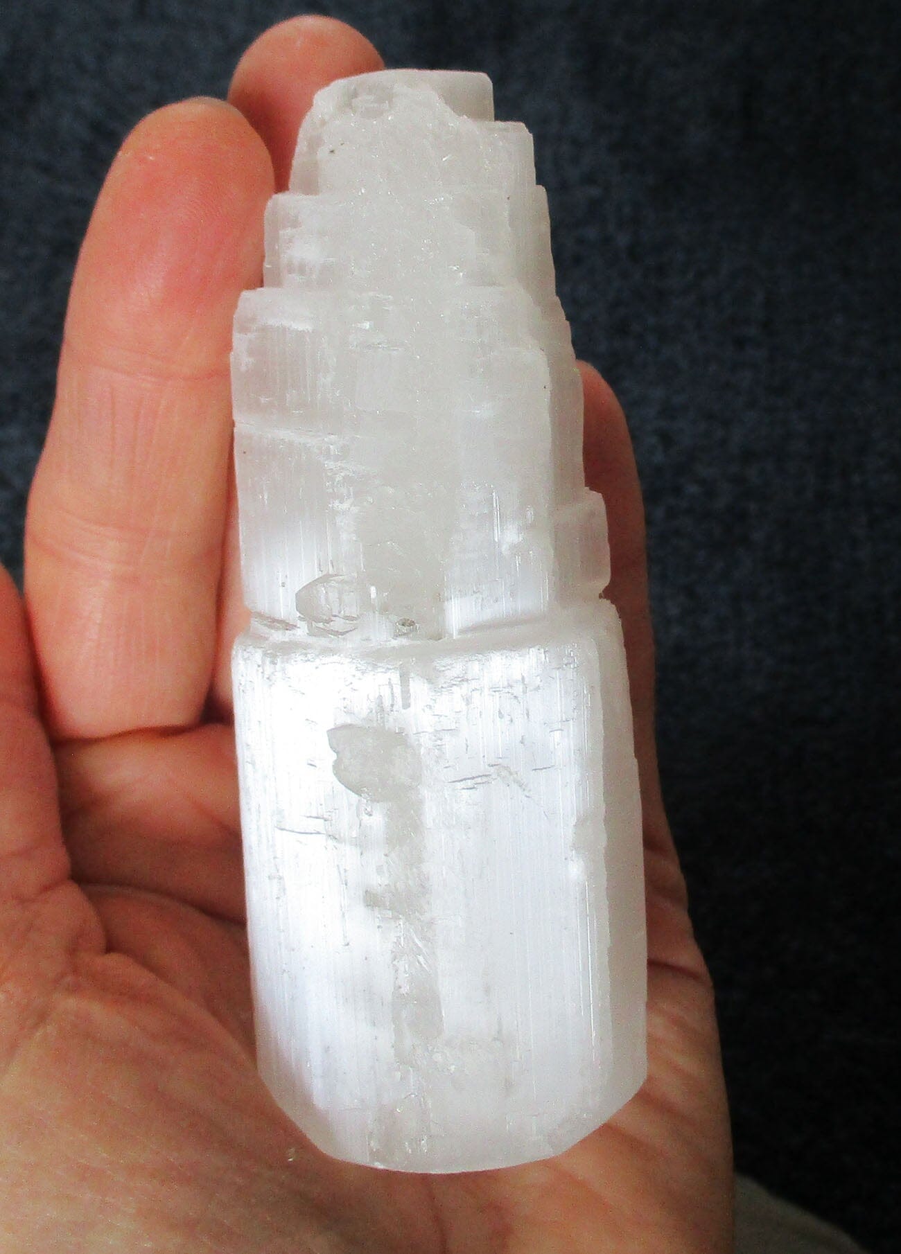 Selenite Sky Scraper (Medium) B Grade - Cut & Polished Crystals > Crystal Obelisks & Natural Points