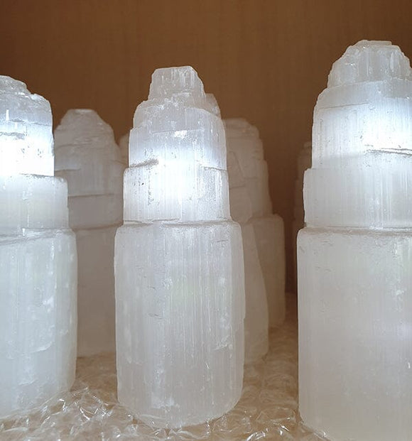Selenite Skyscraper (Medium) x 1 | Cut & Polished Crystals | Crystal Obelisks & Natural Points
