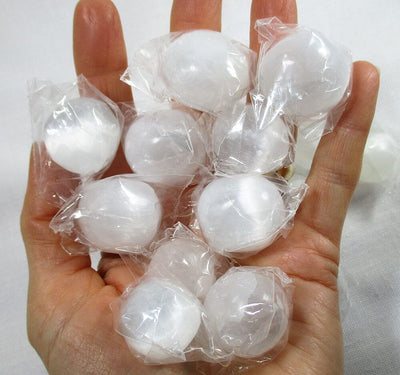 Selenite Tumble Stones (x3) | Cut & Polished Crystals | Polished Crystal Tumble Stones