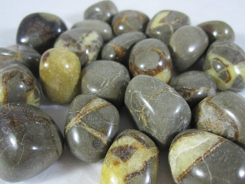 Septaria Tumble Stones (x3) Cut & Polished Crystals > Polished Crystal Tumble Stones