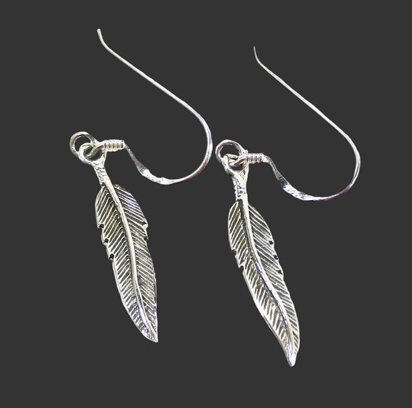 Silver Feather Earrings | Crystal Jewellery | Gemstone Earrings