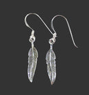 Silver Feather Earrings | Crystal Jewellery | Gemstone Earrings