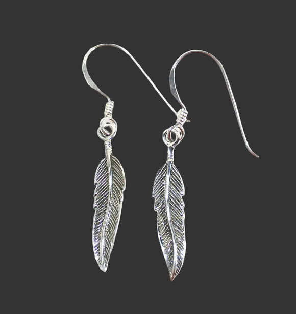 Silver Feather Earrings | Crystal Jewellery | Gemstone Earrings