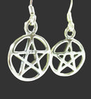 Silver Pentacle Earrings | Crystal Jewellery | Gemstone Earrings