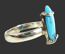 Sleeping Beauty Healing Crystal Turquoise Ring (Size N) | Crystal Jewellery | Gemstone Rings