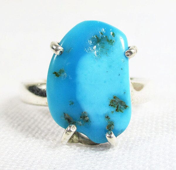 Sleeping Beauty Turquoise Ring (Size N) - Crystal Jewellery > Gemstone Rings